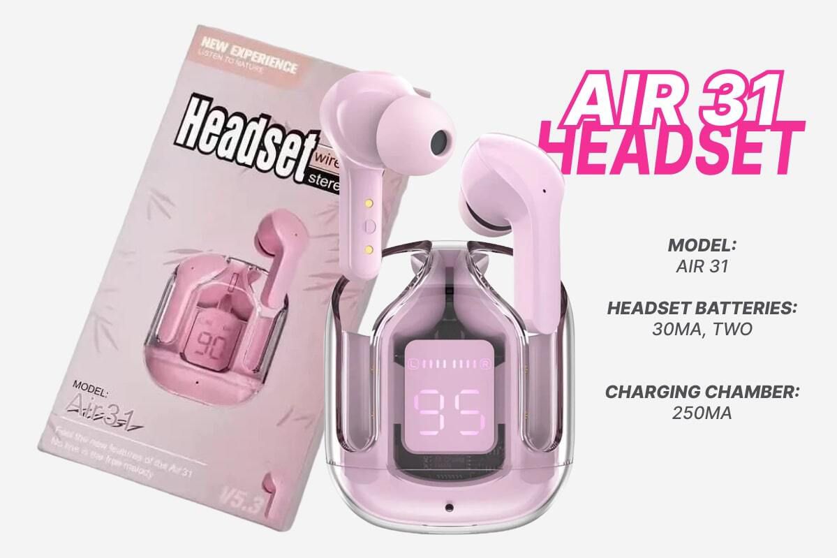 Air31 TWS Wireless Earbuds with Charging Case