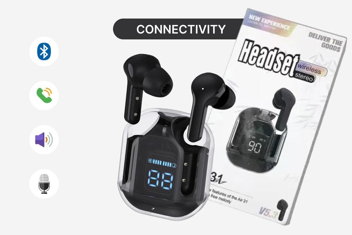 Air31 TWS Wireless Earbuds with Charging Case
