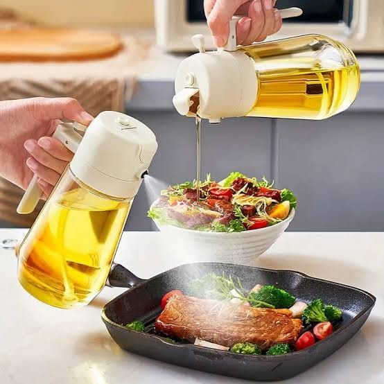 2-in-1 Oil Spray Bottle & Dispenser | 470ml
