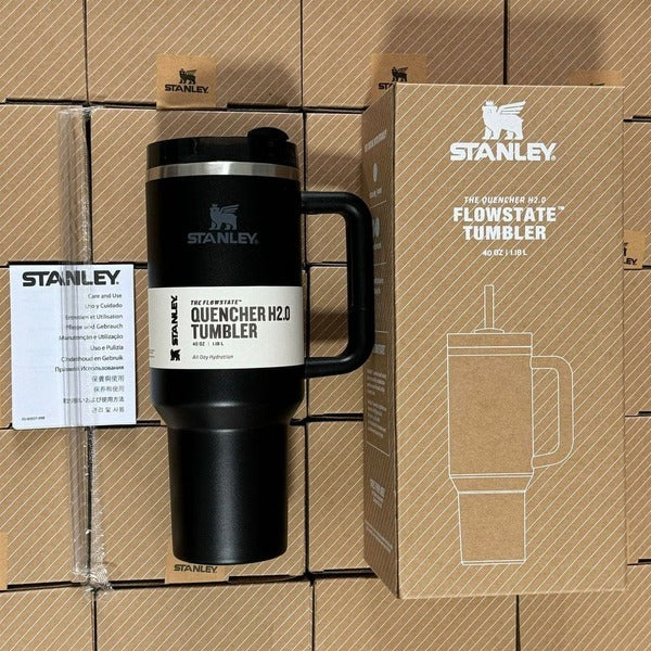 Stanley 40 Oz (1200ML) Stainless Steel Vacuum Insulated Tumbler with Straw – Leak-Proof Quencher Cup for Hot &amp; Cold Beverages, Travel Mug, Gym Water Bottle, Coffee Thermos -Random Colors | Stanley | (With Box)