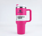 Alfado Mart stainless steel Stanley 40 oz vacuum insulated tumbler with straw, leak-proof design for hot or cold drinks, in assorted colors.