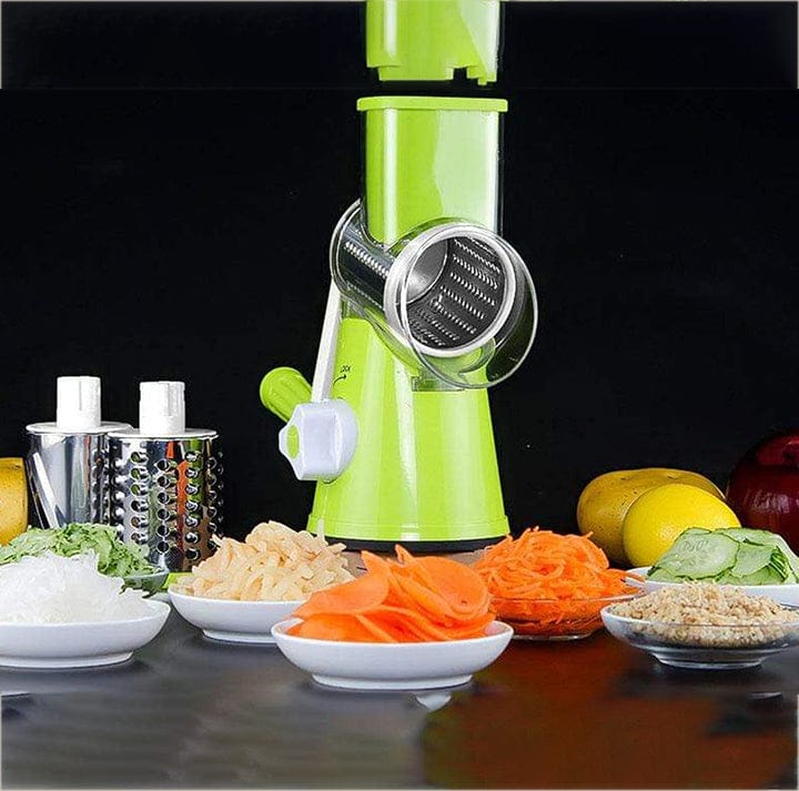 Manual 3-in-1 Vegetable Cutter & Drum Grater